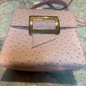 Pink Faux Leather Crossbody Purse